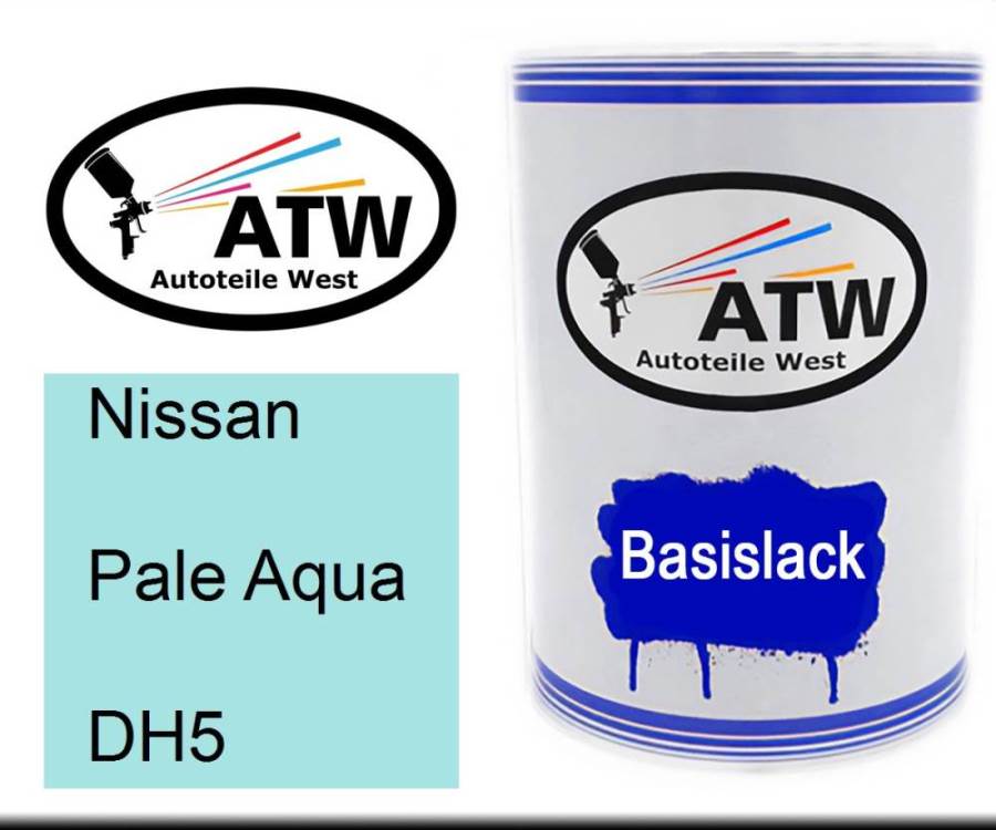 Nissan, Pale Aqua, DH5: 500ml Lackdose, von ATW Autoteile West.